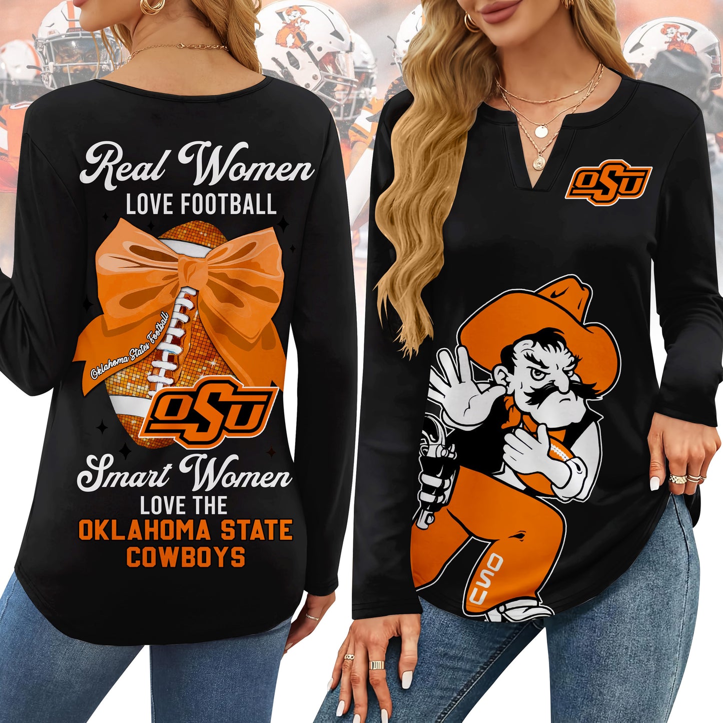 OSC V-neck Long Sleeve Shirt TMN