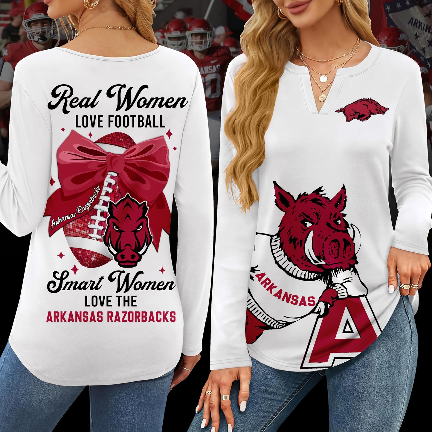 AKR V-neck Long Sleeve Shirt TMN