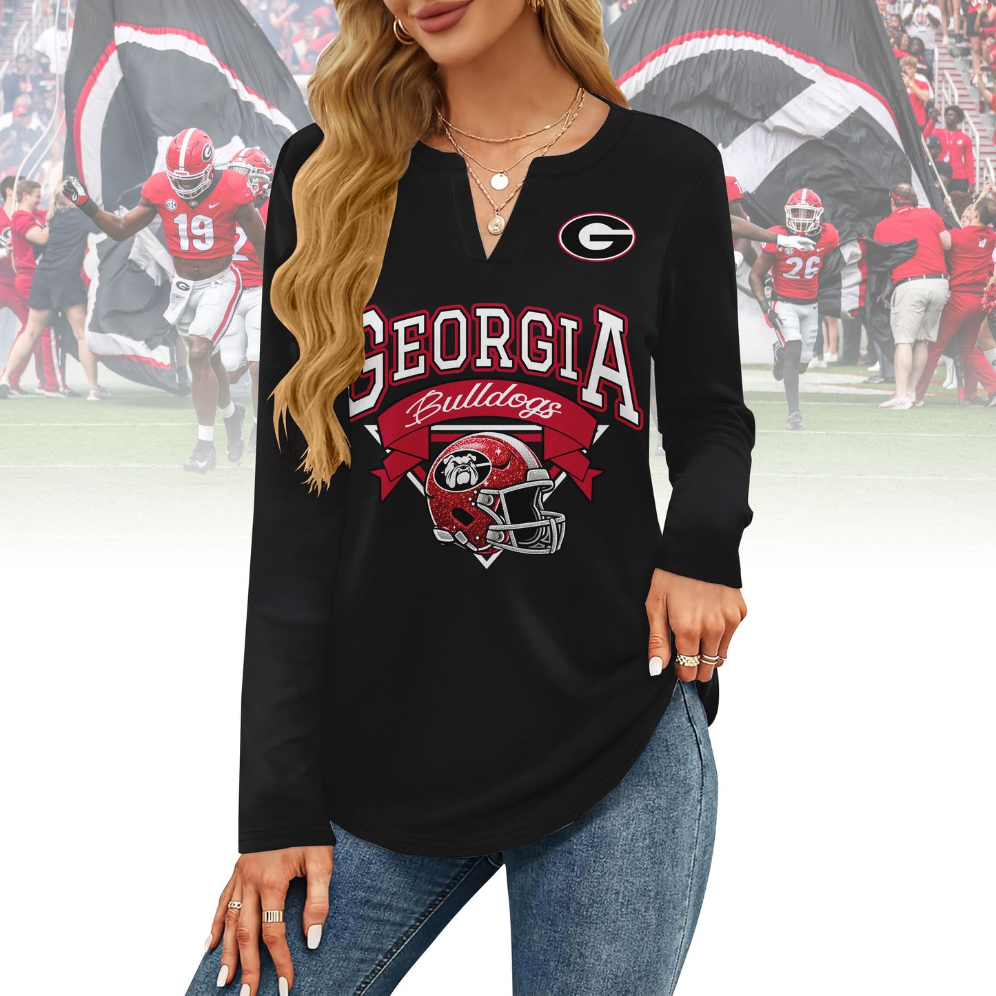 GGBD V-neck Long Sleeve Shirt NTY