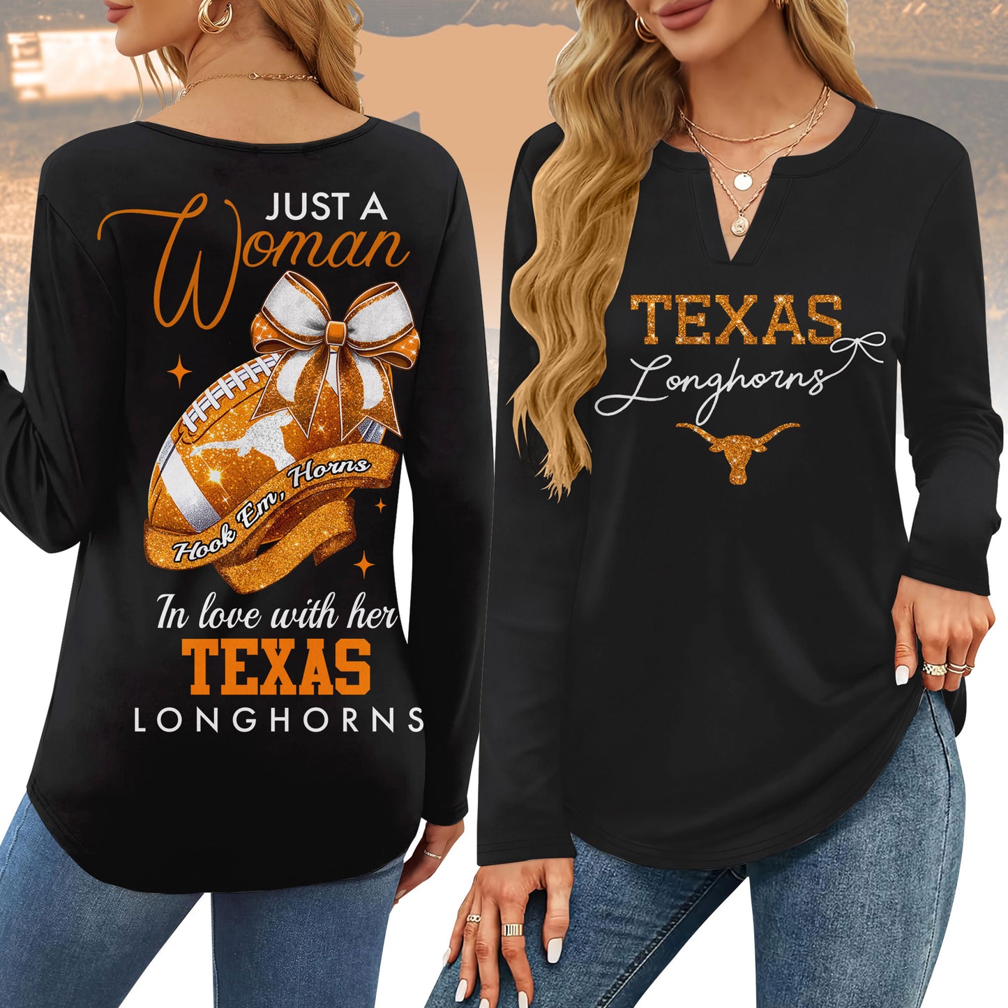 TEX V-neck Long Sleeve Shirt NTY