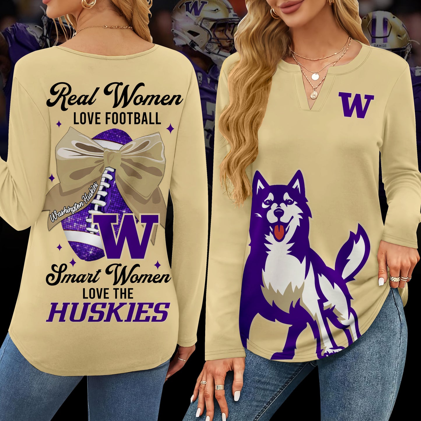 WSH V-neck Long Sleeve Shirt TMN