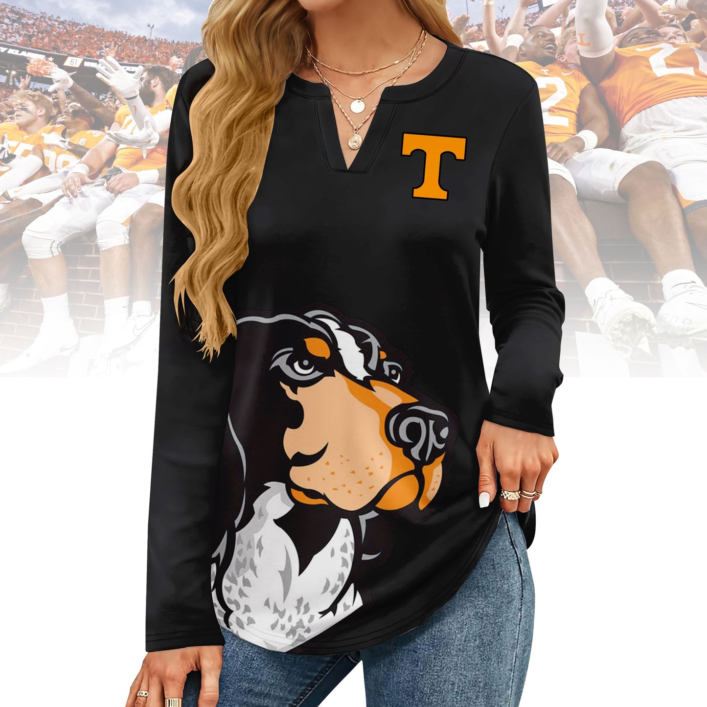 TVF V-neck Long Sleeve Shirt TMN