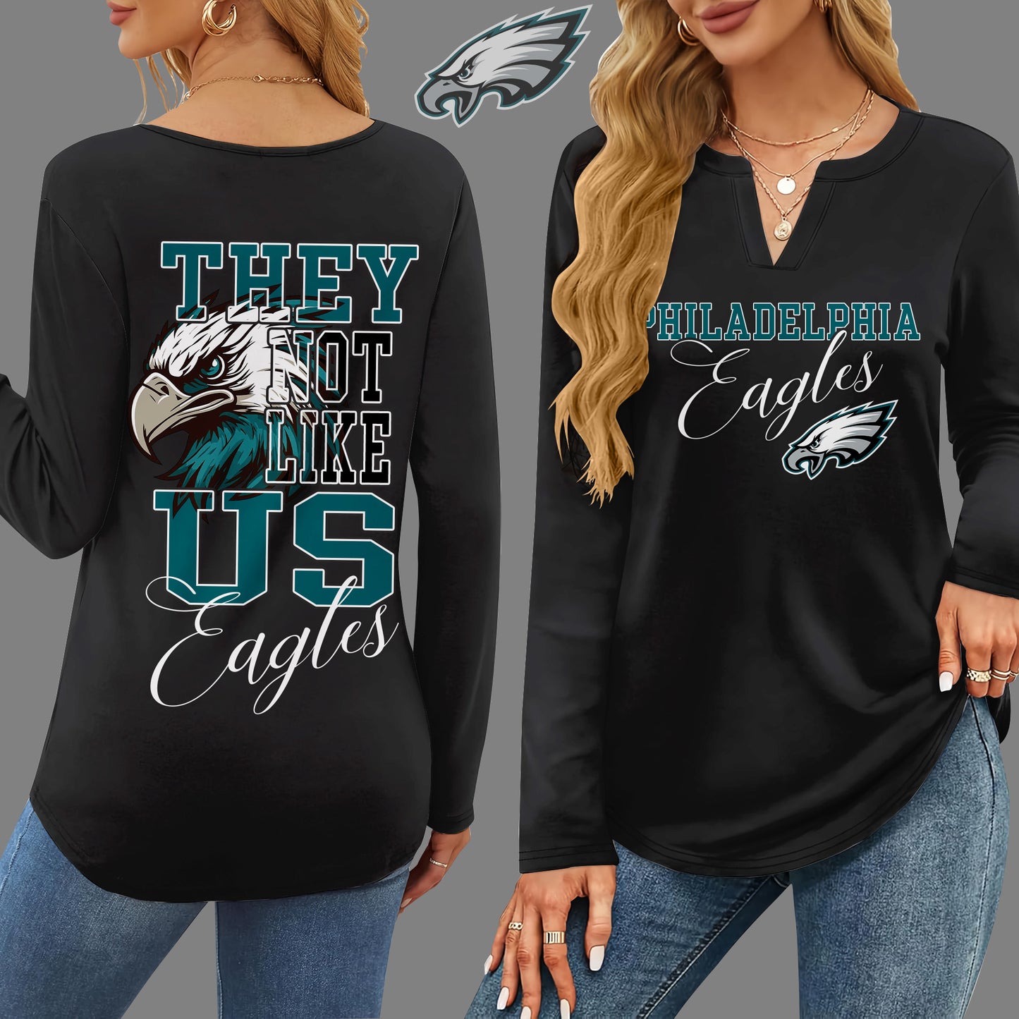 PLDE V-neck Long Sleeve Shirt THT