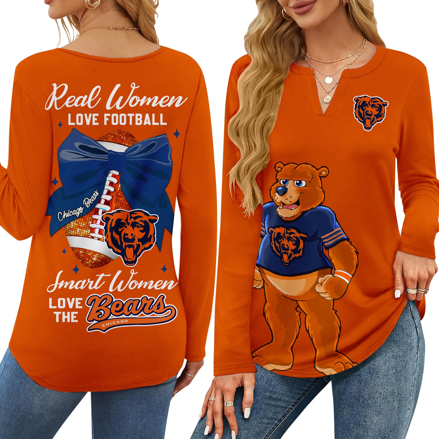 CCB V-neck Long Sleeve Shirt TMN