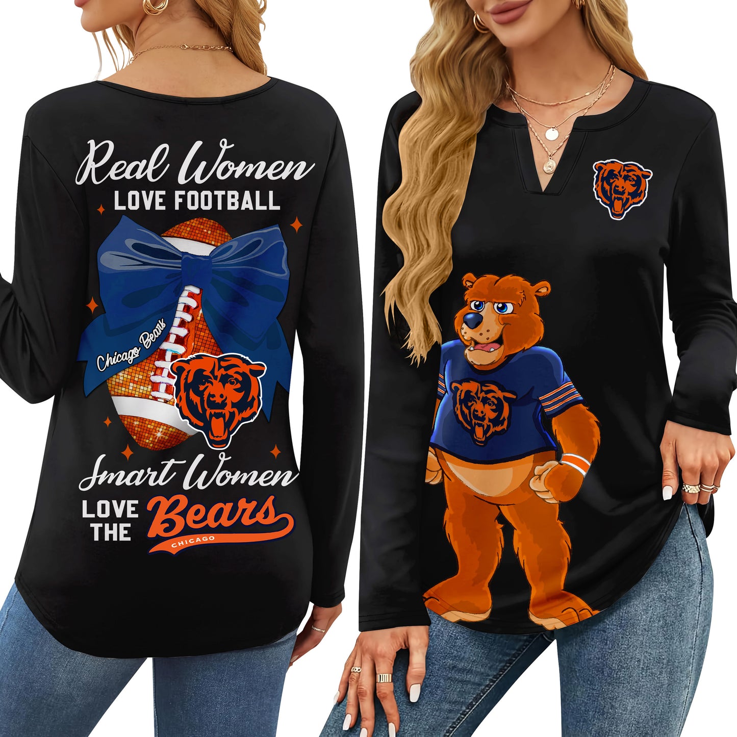 CCB V-neck Long Sleeve Shirt TMN