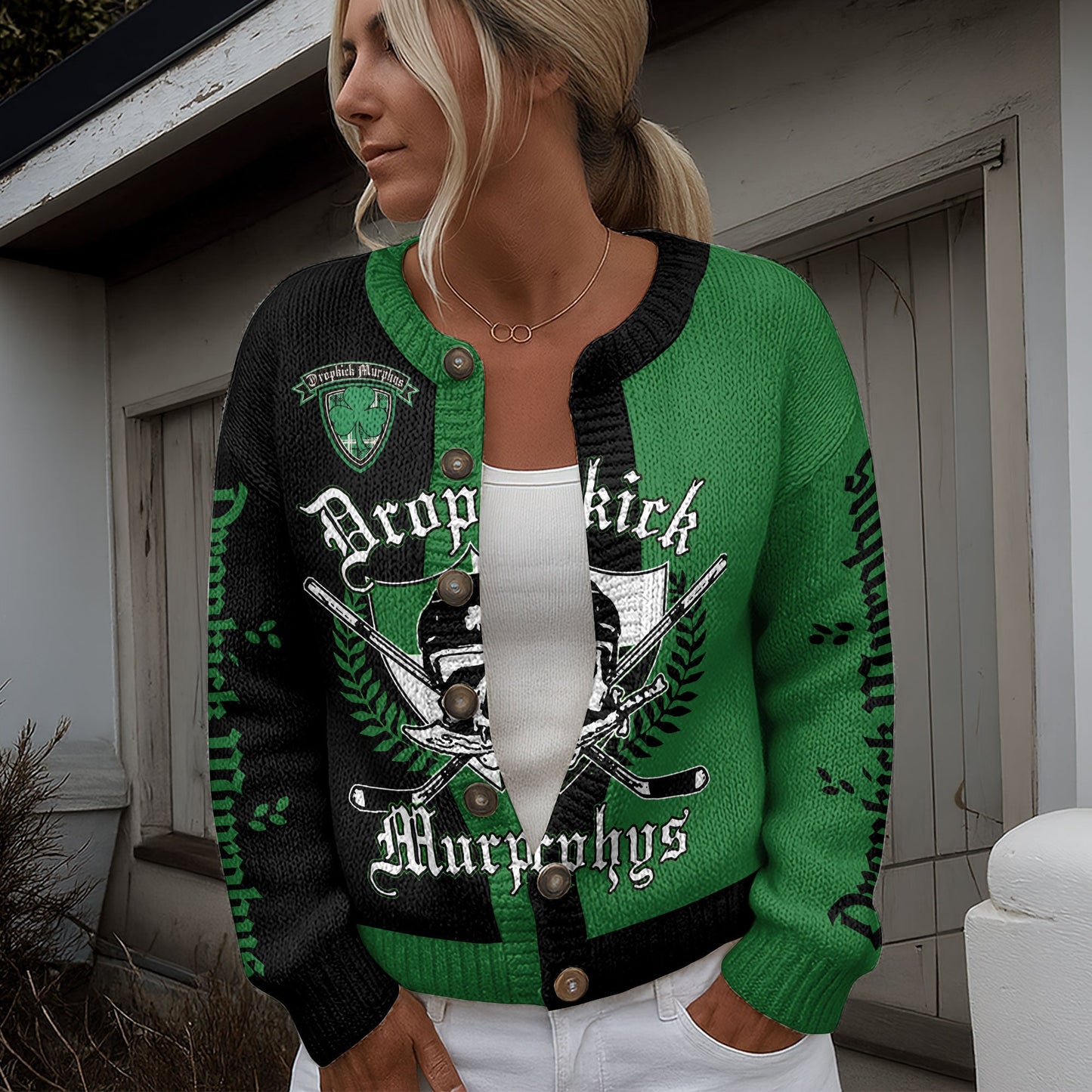 DKMP CARDIGAN SWEATSHIRT WITH BUTTON HTTT