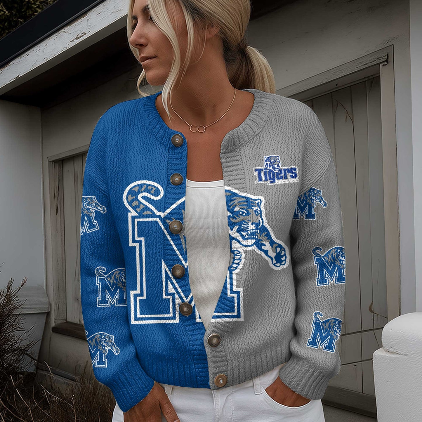 MPTG CARDIGAN SWEATSHIRT WITH BUTTON DAT