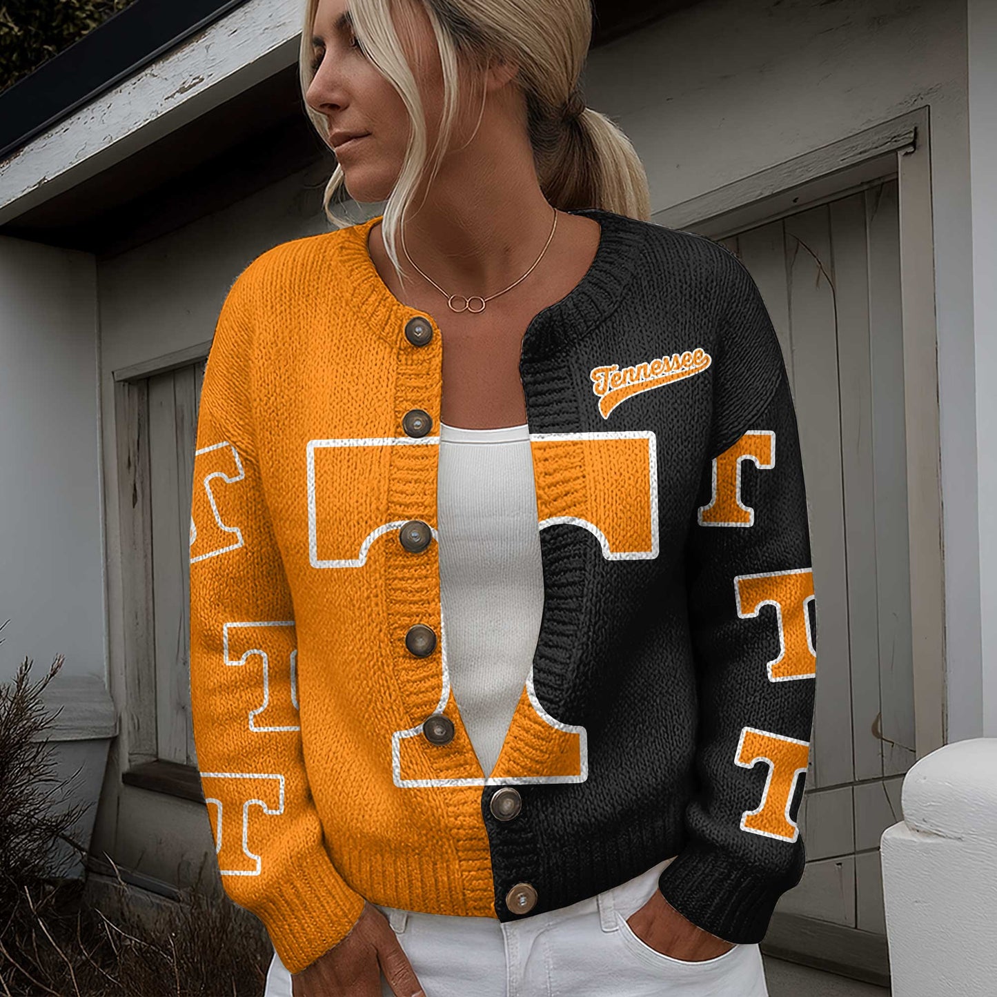 TVF CARDIGAN SWEATSHIRT WITH BUTTON DAT