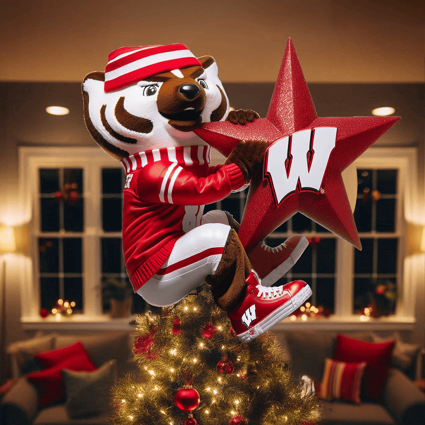 COMBO WBG CHRISTMAS TREE TOPPER WITH LED ORNAMENT LNTH