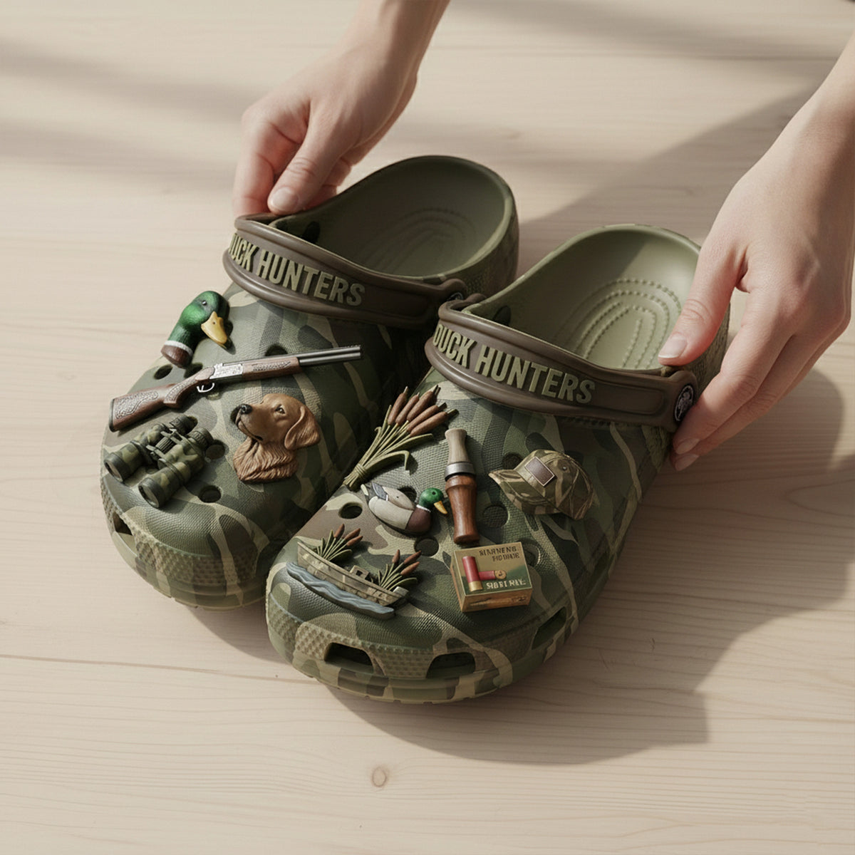 PREMIUM Duck Hunters CLOGS WITH CHARMS LNTH2