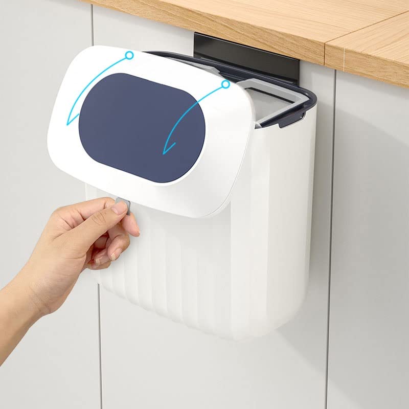Organizer Small Trash Can Plastic Wall Garbage Bin Cleaning Tools Kitchen Accessories