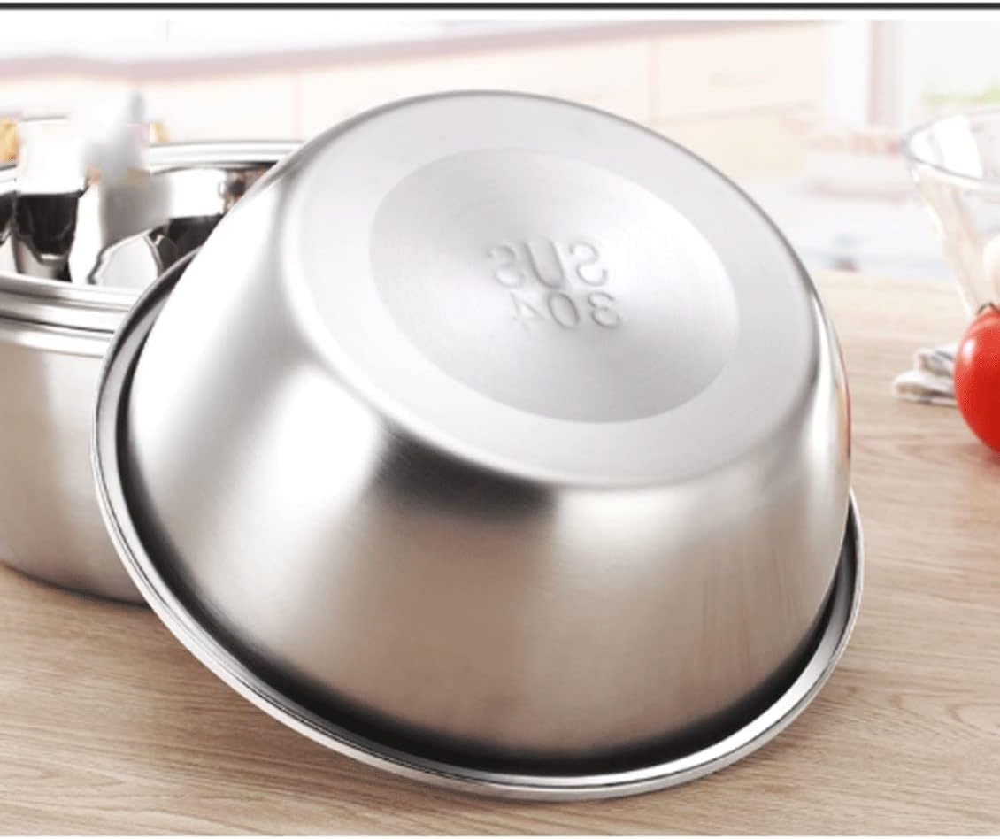 304 Stainless Steel Mixing Bowls 7-Piece Set, Pots and Pans Nesting Bowls, Kitchen & Dining Cookware Sets, Baking, Cooking
