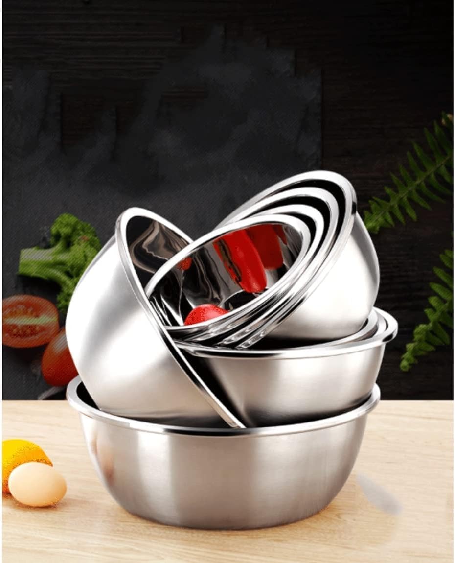 304 Stainless Steel Mixing Bowls 7-Piece Set, Pots and Pans Nesting Bowls, Kitchen & Dining Cookware Sets, Baking, Cooking