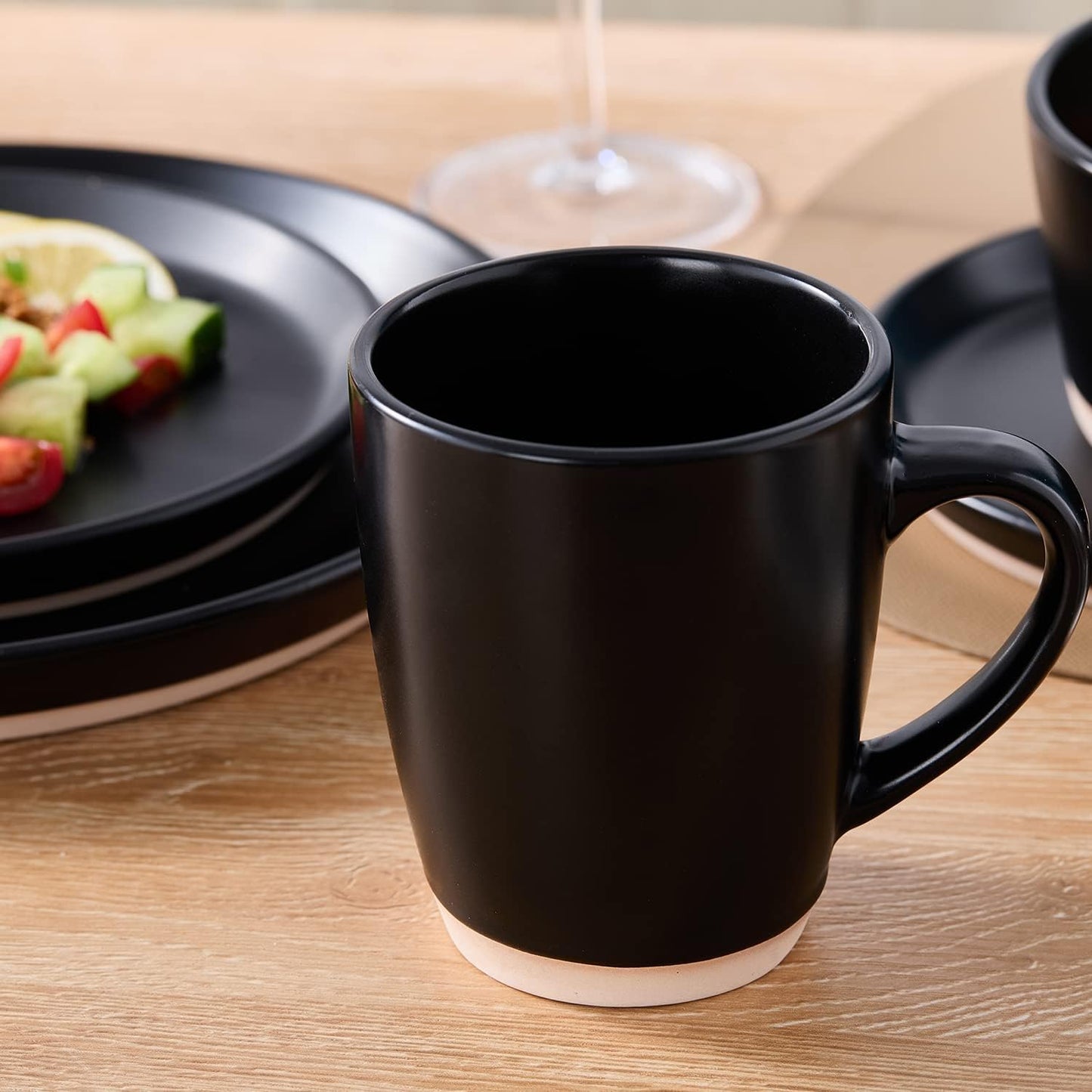 32-Piece Stoneware Dinnerware Set – Modern Plates & Bowls for 8, Complete Dish Set