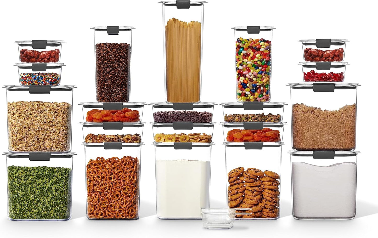 20-Pack BPA-Free Airtight Food Storage Containers with Lids & Scoops – Ideal for Kitchen & Pantry Organization