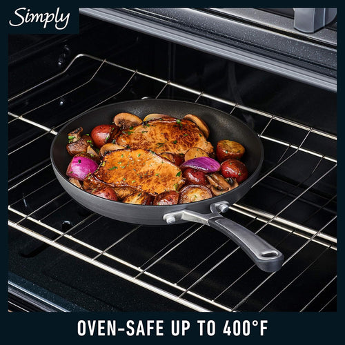 10-Piece Hard-Anodized Nonstick Cookware Set – Durable and Easy-Cleaning Pots & Pans
