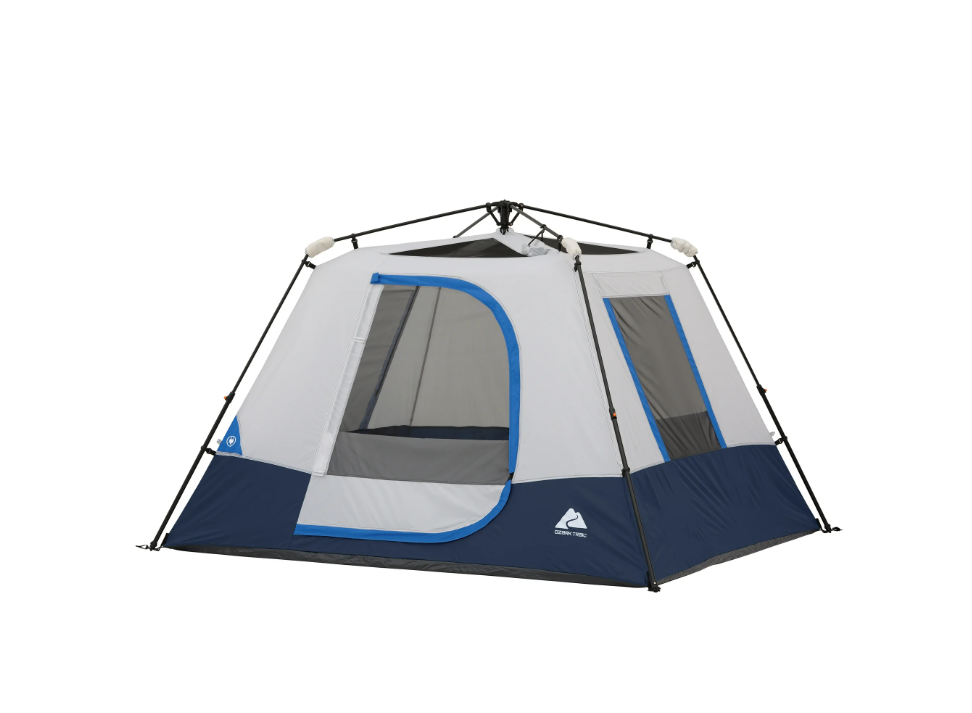 Ozark Trail 8' x 7' 4-Person Instant Cabin Tent with LED Lighted Hub, 19 lbs