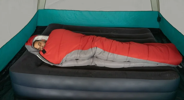 (2 pack) Ozark Trail 10-Degree Cold Weather Mummy Sleeping Bag with Soft Liner, Red, 85"x33"