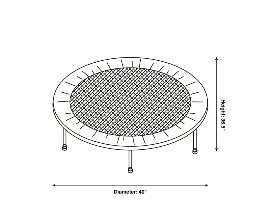 Sportspower TruJump 40-Inch Mini Trampoline, Blue