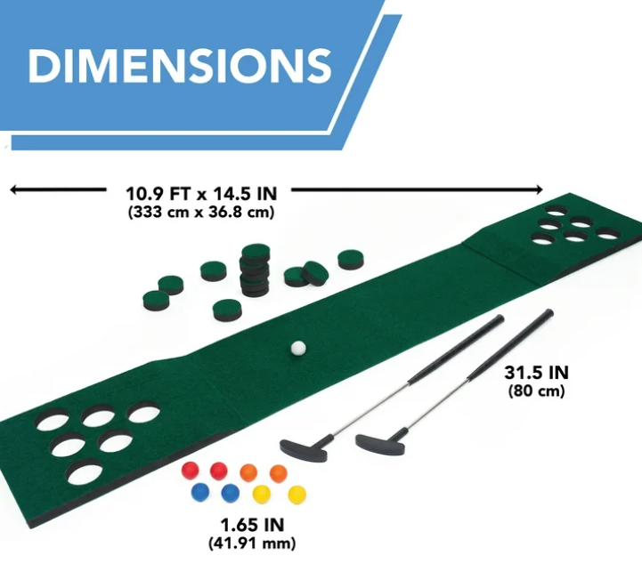 EastPoint 3-in-1 Par Pong Bocce Golf Putting Game - 3 Outdoor Games in 1 for All Ages