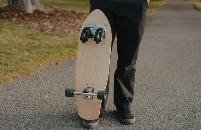 Swingblade Complete Skateboard with Patented Carving Caster Trucks for a Skate/Surf Ride, ABEC-7 Bearings and PU Wheels, for Kids and Adults