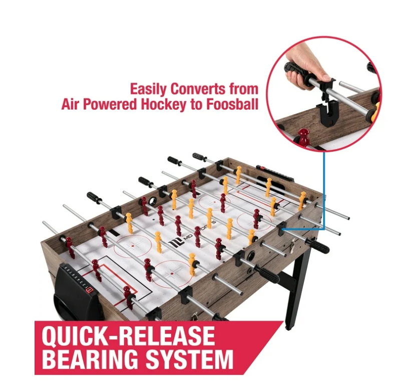 48" 3-in-1 Multi Game, Pool Table, Air Hockey, Foosball Table, by MD Sports