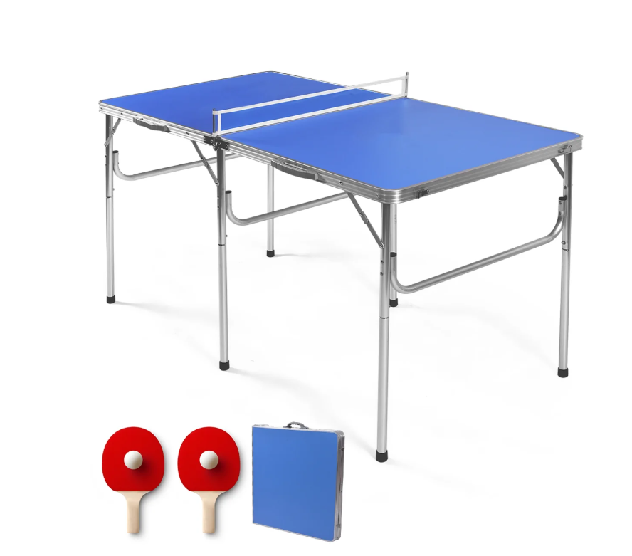 Costway 60'' Portable Table Tennis Ping Pong Folding Table with Accessories Indoor Game