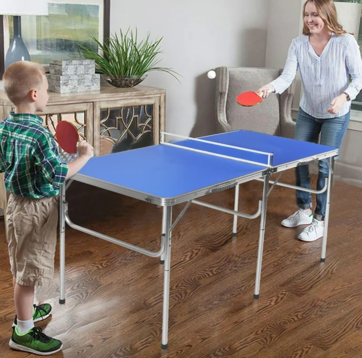 Costway 60'' Portable Table Tennis Ping Pong Folding Table with Accessories Indoor Game
