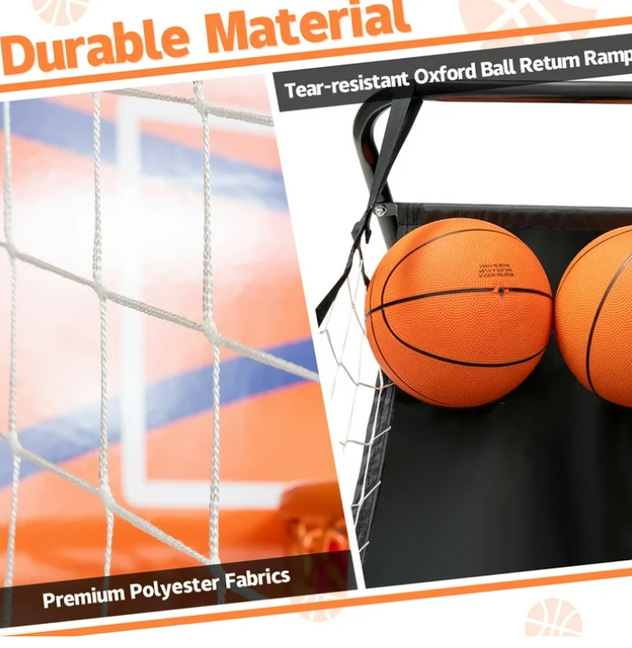 Costway Foldable Single Shot Basketball Arcade Game W/Electronic Scorer 3 Basketballs