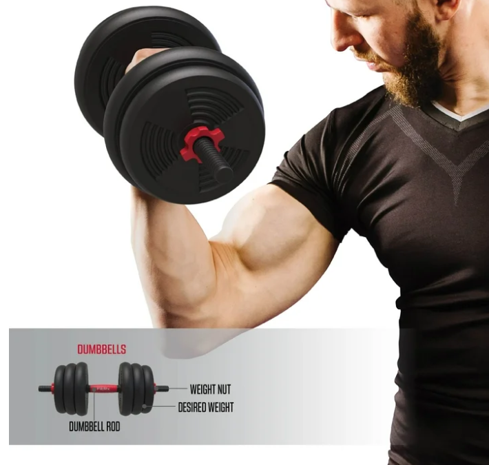 FitRx SmartBell Gym, 60 lbs. 4-in-1 Adjustable Interchangeable Dumbbell, Barbell, and Kettlebell Weight Set, Black