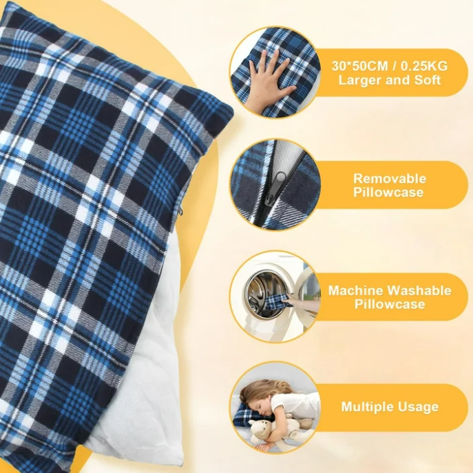 0 Degree Sleeping Bag 100% Cotton Flannel XXL for Adults 4 Season Big and Tall Cold Weather Winter Zero Degree Camping Sleeping Bag with Pillow and Compression Sack (Right Zippers))