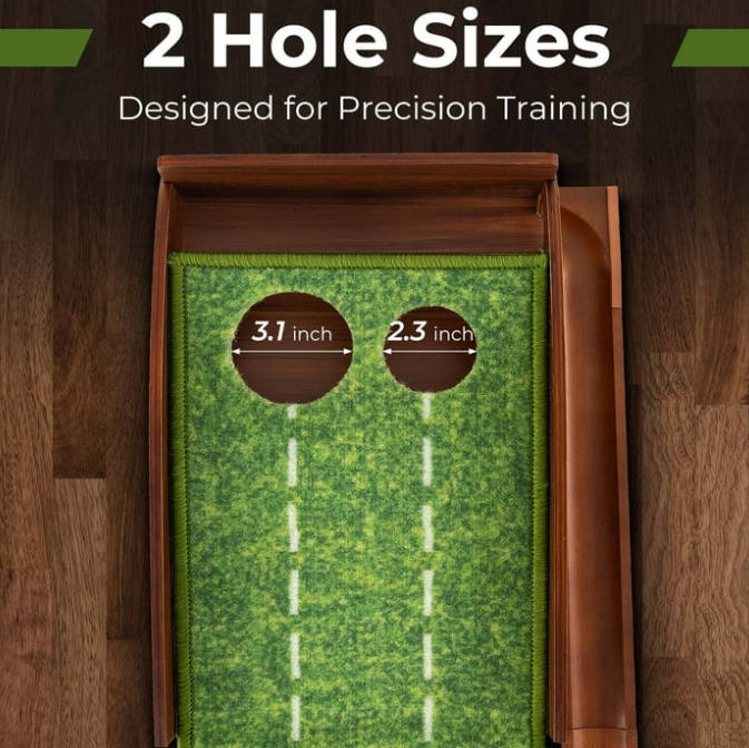 Costway Putting Green Practice Golf Putting Mat with Auto Ball Return