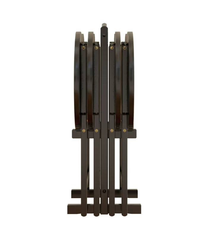 Winsome Skippy 5-Piece Snack Table Set, Peanut Top, Espresso Finish