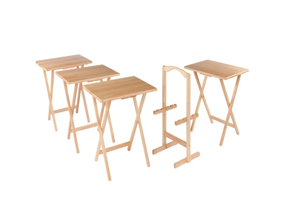 Winsome Alex 5-Pc Snack TaWinsome Alex 5-Pc Snack Table Set, Natural Finishble Set, Natural Finish