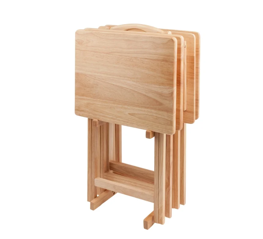Winsome Alex 5-Pc Snack TaWinsome Alex 5-Pc Snack Table Set, Natural Finishble Set, Natural Finish