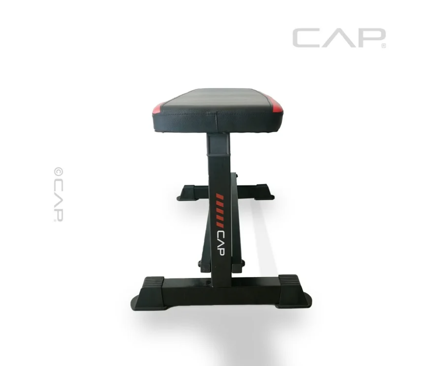 CAP Flat Weight Bench & 50 lb Adjustable Vinyl Dumbbell Set Combo