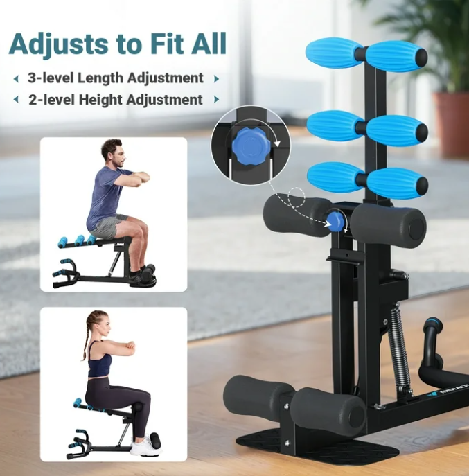 MERACH Adjustable Glutes Trainer & Deep Squat Machine - Core Leg Strengthener for Gym Workouts