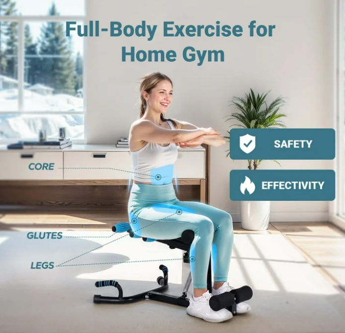 MERACH Adjustable Glutes Trainer & Deep Squat Machine - Core Leg Strengthener for Gym Workouts
