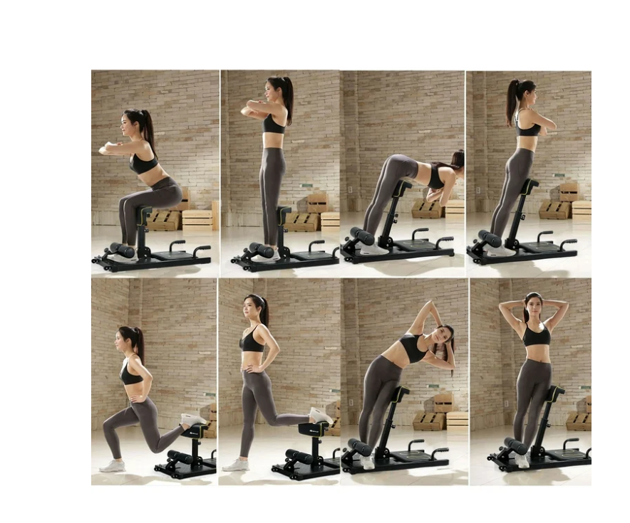 Gpolus 8-in-1 Multifunction Squat Machine Deep Sissy Squat Home Gym Fitness Ab Trainer