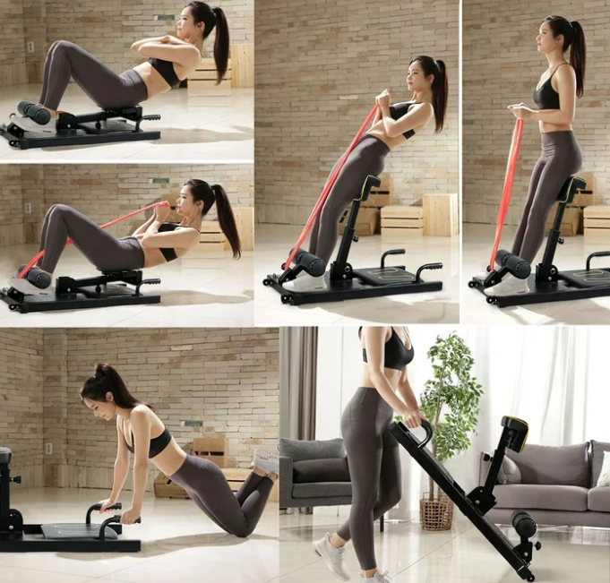 Gpolus 8-in-1 Multifunction Squat Machine Deep Sissy Squat Home Gym Fitness Ab Trainer