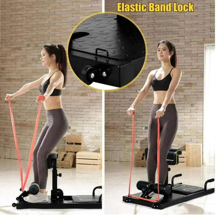 Gpolus 8-in-1 Multifunction Squat Machine Deep Sissy Squat Home Gym Fitness Ab Trainer