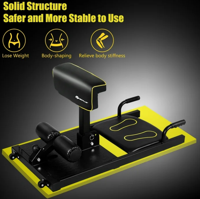 Gpolus 8-in-1 Multifunction Squat Machine Deep Sissy Squat Home Gym Fitness Ab Trainer