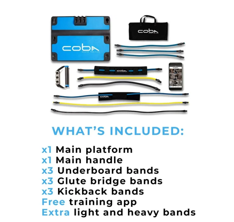 COBA Glute Trainer - Full Home Workout System, Core & Booty Exercise Machine, Resistance Band Full Body Trainer