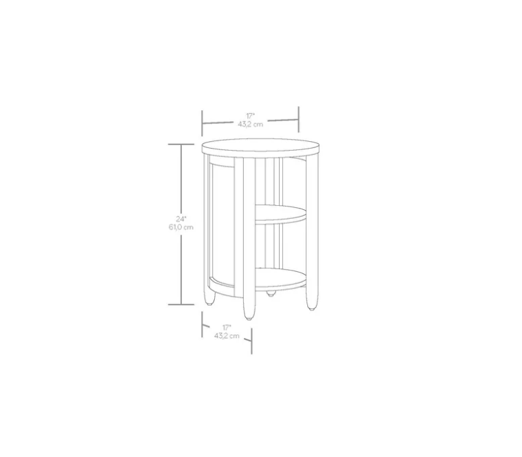Better Homes & Gardens Springwood Caning Side Table, Charcoal Finish