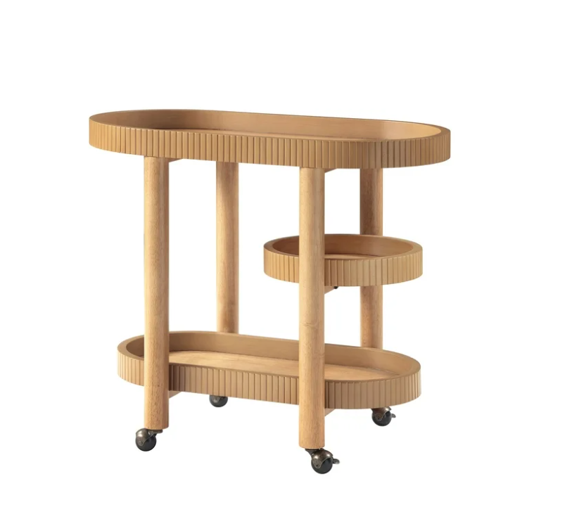 Beautiful Drew Bar Cart by Drew Barrymore, Warm Honey