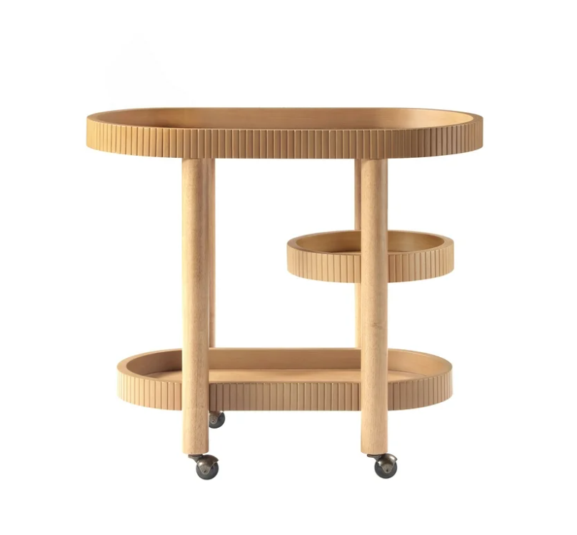 Beautiful Drew Bar Cart by Drew Barrymore, Warm Honey