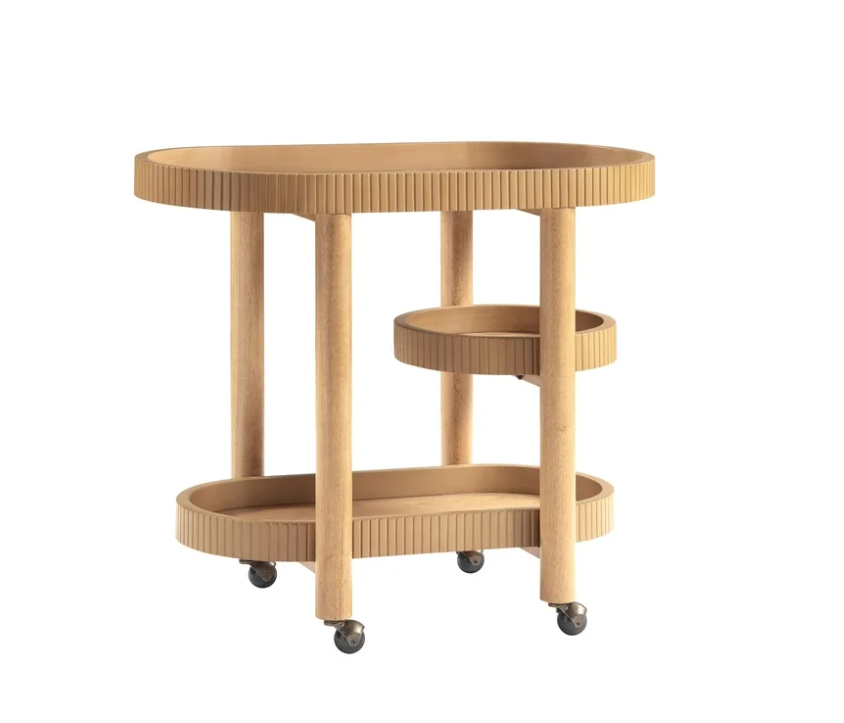 Beautiful Drew Bar Cart by Drew Barrymore, Warm Honey