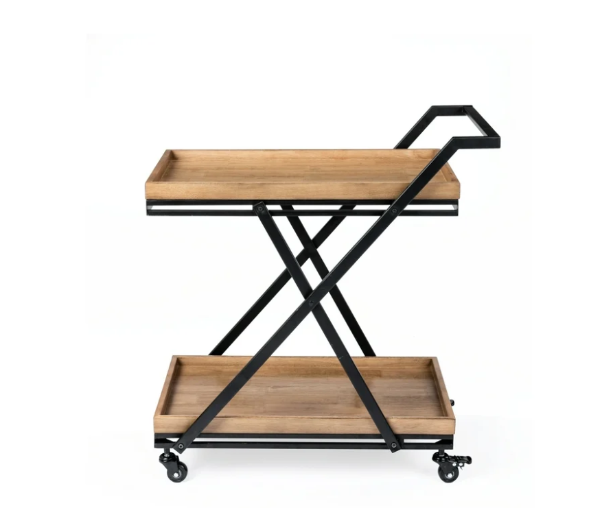 Better Homes & Gardens Entertainment Cart, Wood and Black