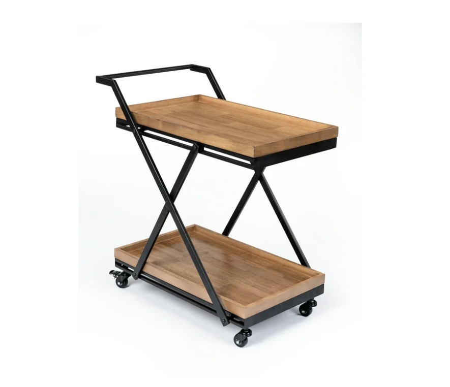 Better Homes & Gardens Entertainment Cart, Wood and Black