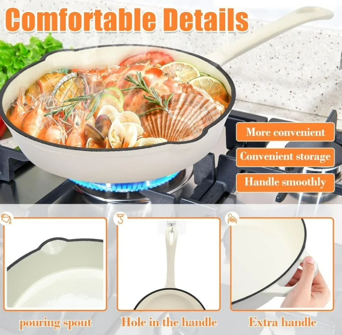 GOTHAM STEEL 15 Pc Ceramic Cookware Set Nonstick, Pots and Pans Set Non Stick for Kitchen with Frying Pan, Sauce Pan, Pots and Pans for Cooking, Non Toxic Cookware Sets, Oven and Dishwasher Safe
